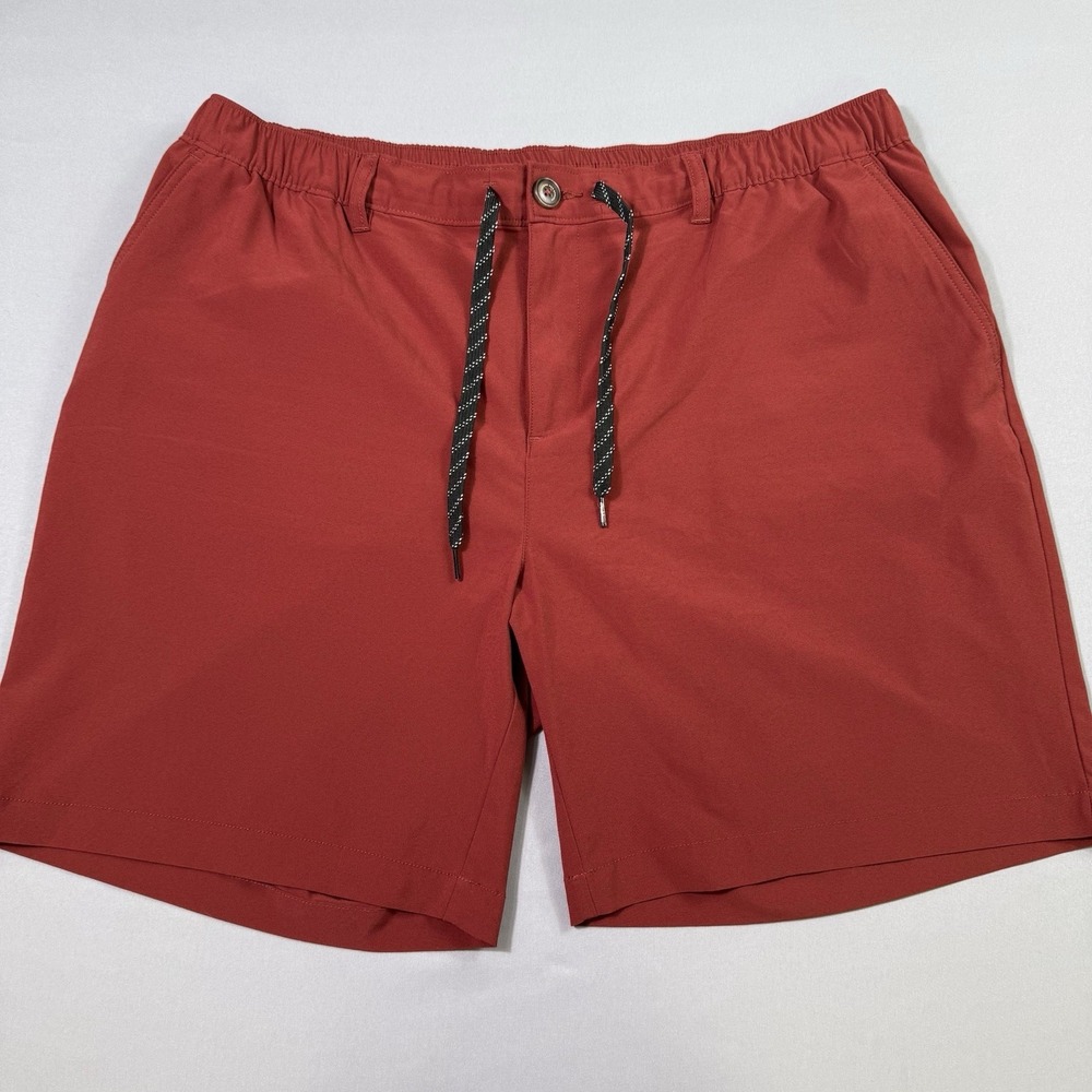 Chubbies Everywhere Shorts 8" Mens 2XL Red Stretch Coastal Beach Vacation EUC